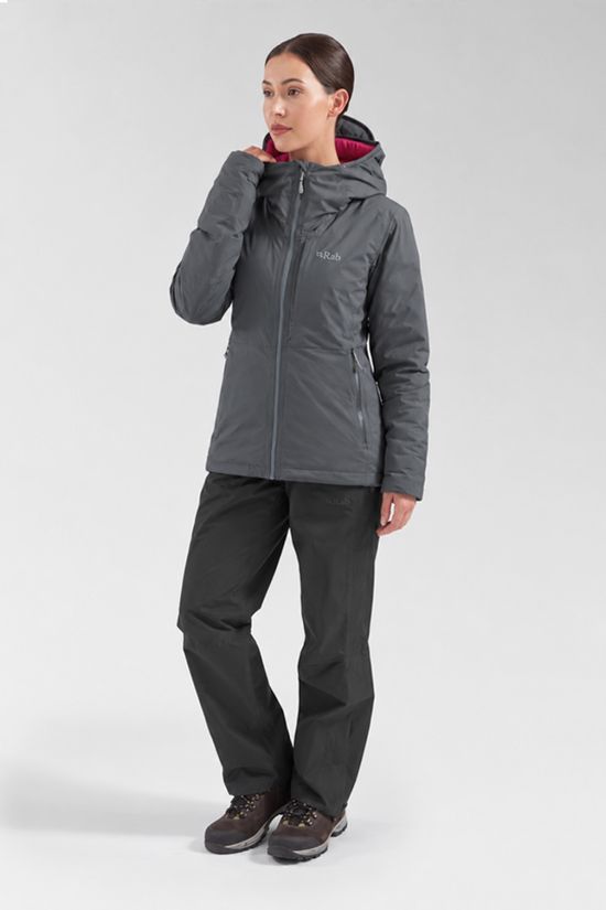 Rab Womens Microlight Shield Waterproof Jacket Steel/Watermelon
