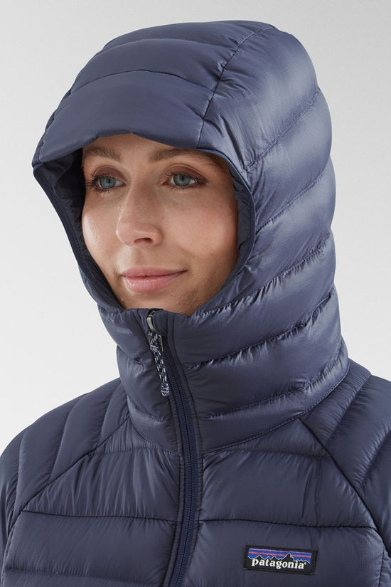 Patagonia Womens Down Sweater Hooded Jacket Smolder Blue