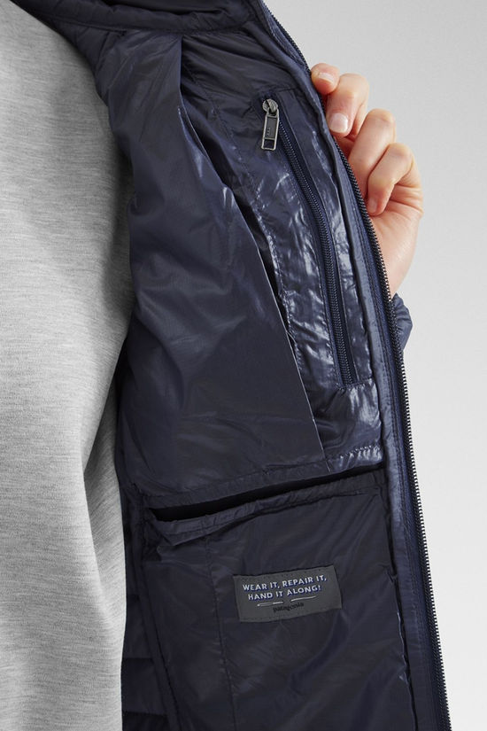 Patagonia Womens Down Sweater Hooded Jacket Smolder Blue