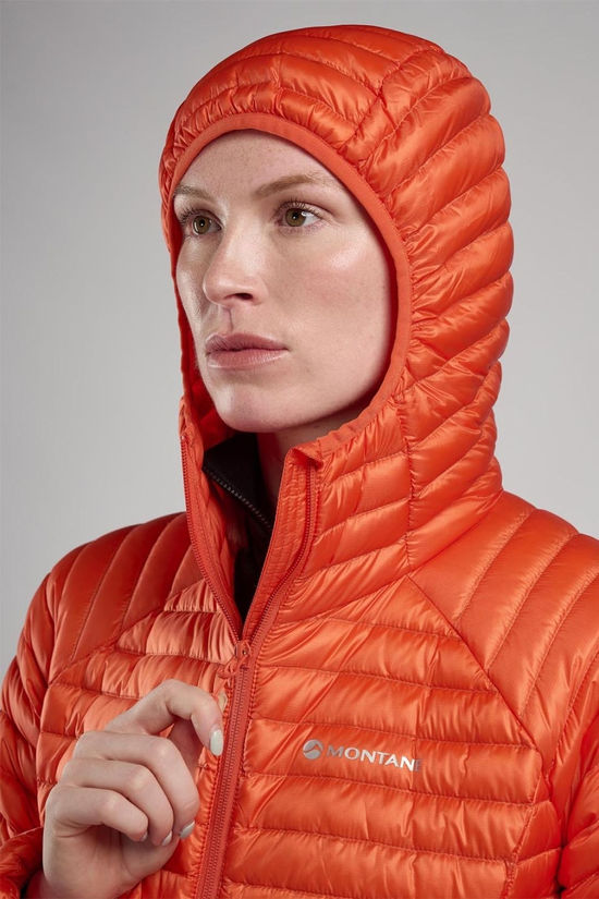 Montane Womens Anti-Freeze Lite Hooded Jacket Tigerlily
