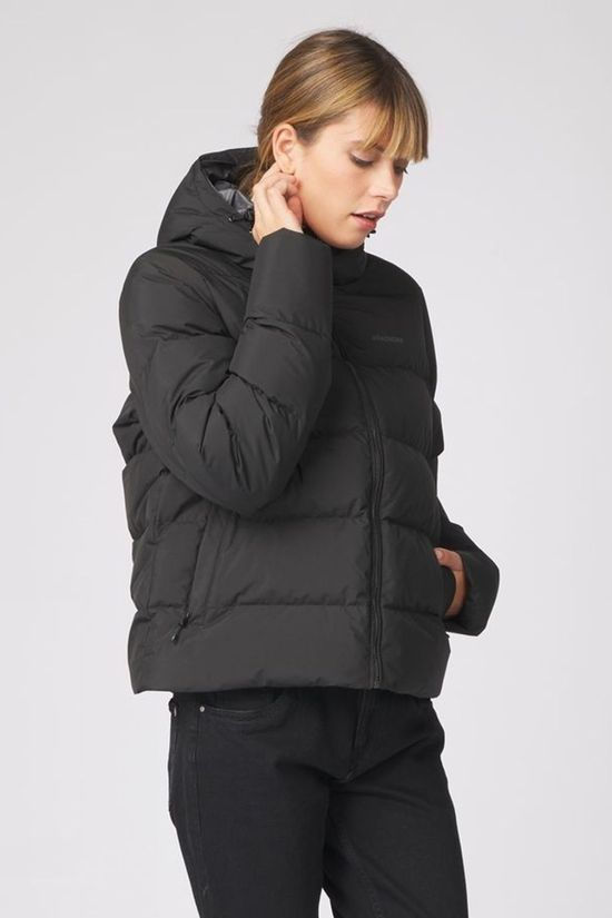Ayacucho Womens Aarhus Recycled Cropped Down Jacket Black