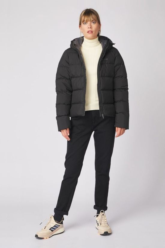 Ayacucho Womens Aarhus Recycled Cropped Down Jacket Black
