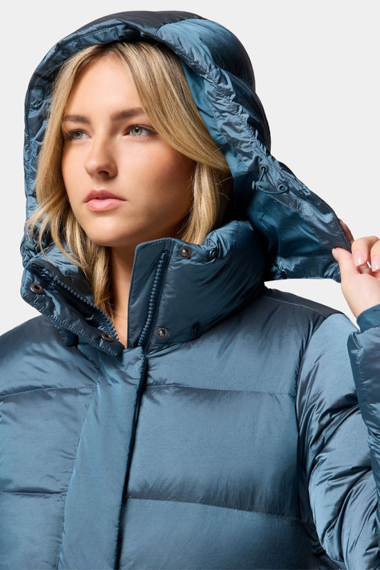 Columbia Womens Amaze Puff Hooded Jacket Everblue High Shine