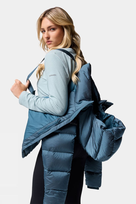 Columbia Womens Amaze Puff Hooded Jacket Everblue High Shine