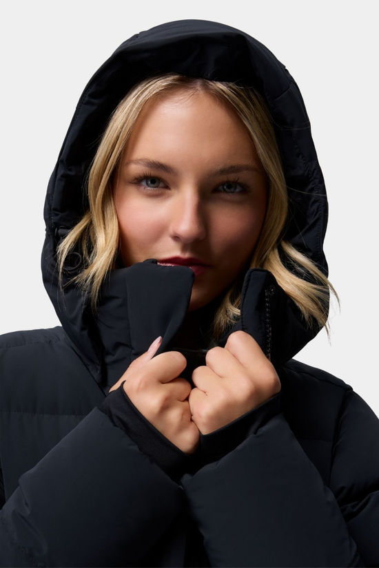 Columbia Womens Amaze Puff Mid Hooded Jacket  Black