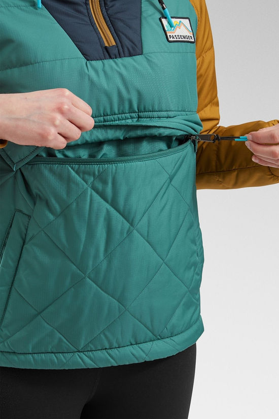 Passenger Womens Ocean Insulated Half Zip Jacket Deep Ocean