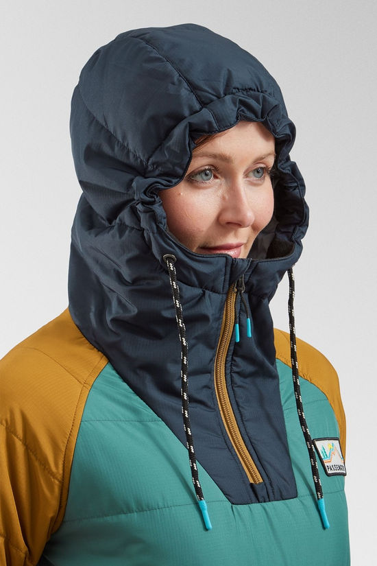 Passenger Womens Ocean Insulated Half Zip Jacket Deep Ocean