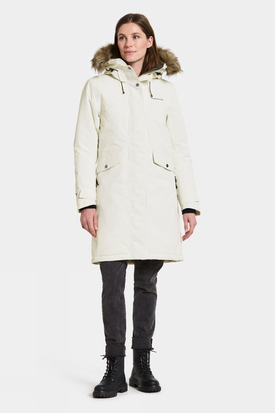 Didriksons Womens Erika Parka White Foam