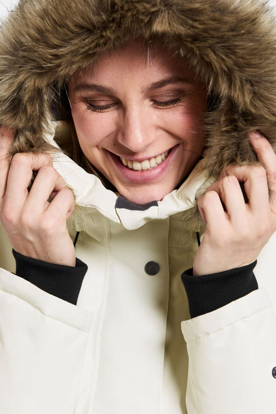 Didriksons Womens Erika Parka White Foam