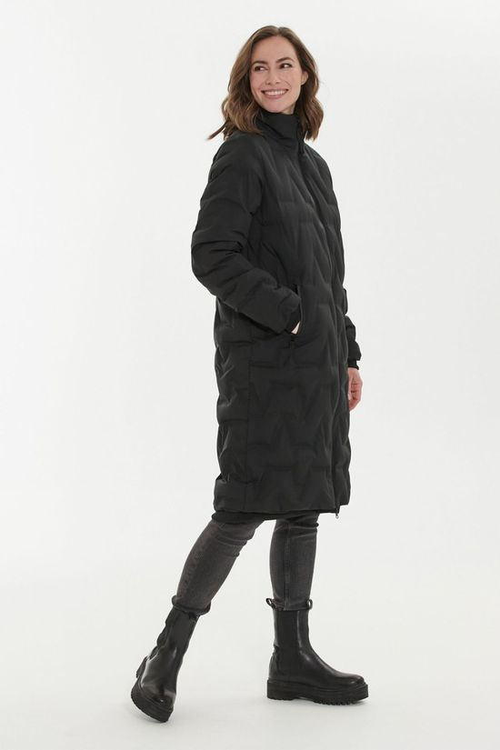 Weather Report Womens Foster Long Puffer Jacket Black