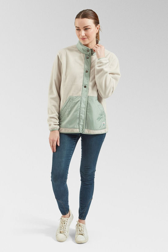 Passenger Womens Navegado Recycled Polar Fleece Jacket Oatmeal