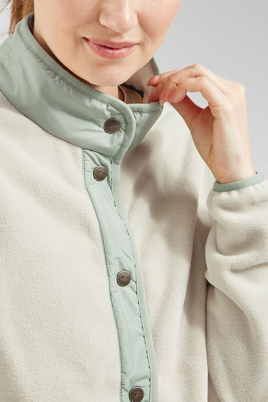 Passenger Womens Navegado Recycled Polar Fleece Jacket Oatmeal