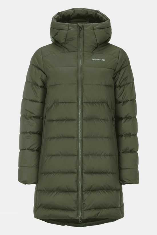 Didriksons Womens Tejla Parka Jacket Deep Green