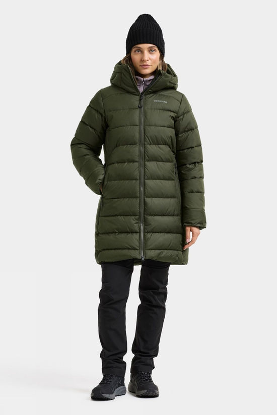 Didriksons Womens Tejla Parka Jacket Deep Green
