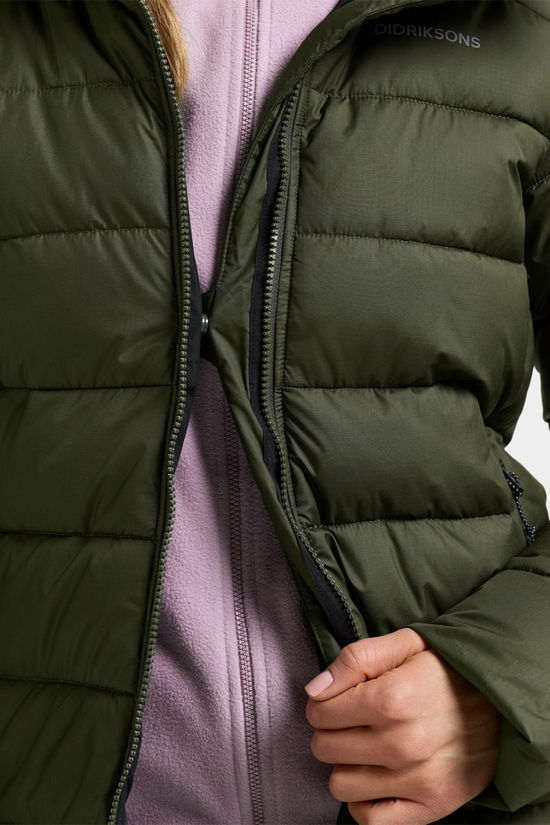 Didriksons Womens Tejla Parka Jacket Deep Green