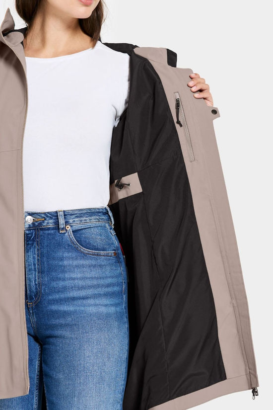 Didriksons Womens Bea Parka Ash Brown