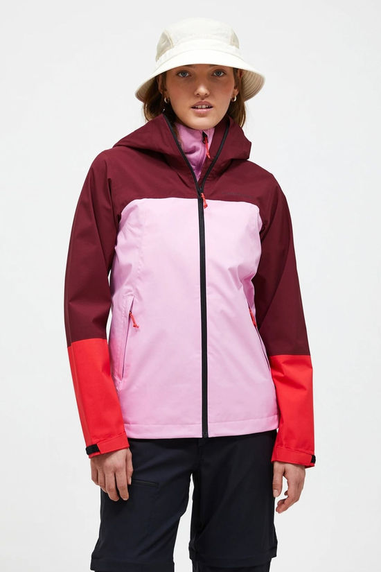 Peak Performance Womens Trail Shell Jacket Obscure/Morning Dew/Brilliant Red
