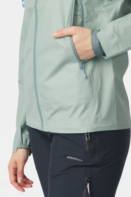 Ayacucho Womens Mountain Light Hardshell Jacket Iceberg Green