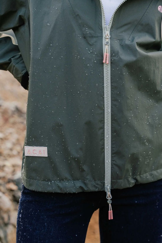 Acai Womens Off Grid Waterproof Jacket Deep Sage