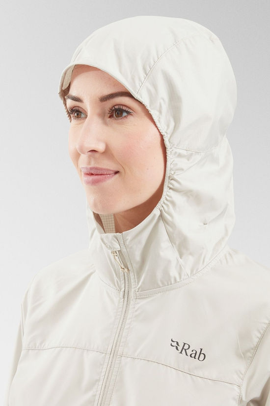 Rab Womens Windgather Hooded Jacket Pebble