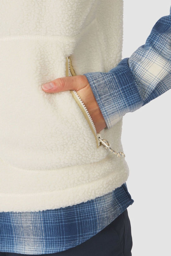 Ayacucho Womens Texel Sherpa Vest Ecru