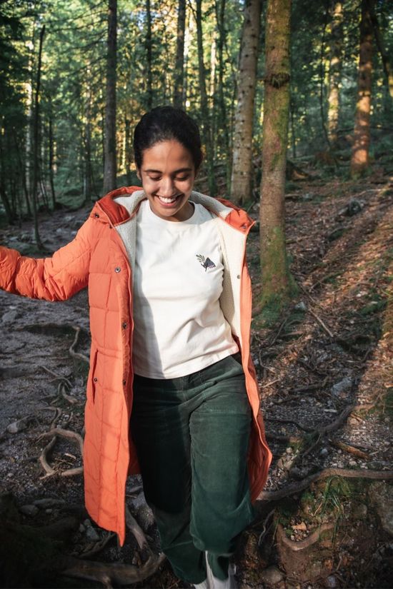 Ayacucho Womens Windermere Quilted Coat Orange Rust
