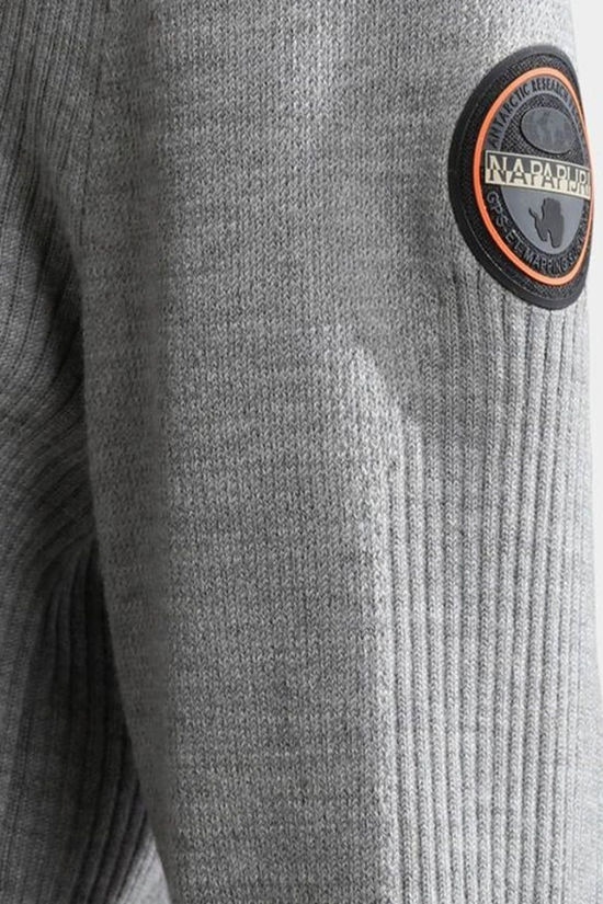 Napapijri Womens Sami Knitted Sweatshirt Med Grey Melange