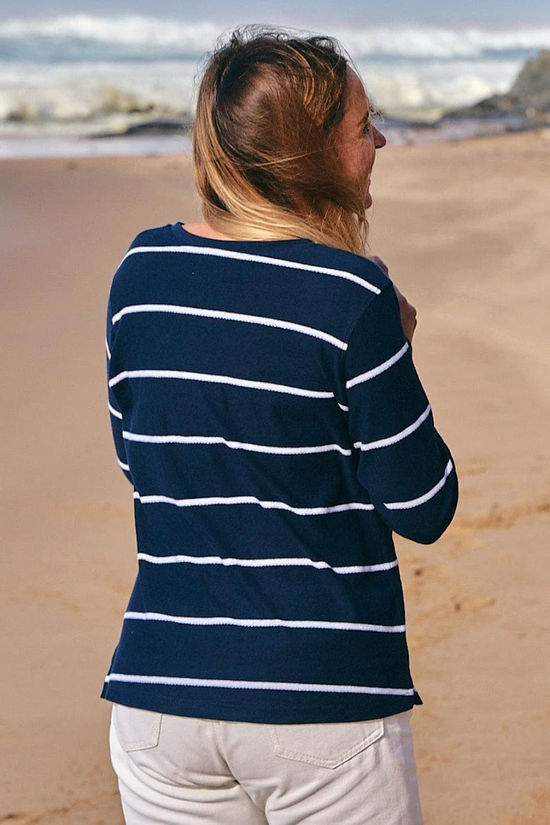 Saltrock Womens Hartland Long Sleeve Top Navy Blue