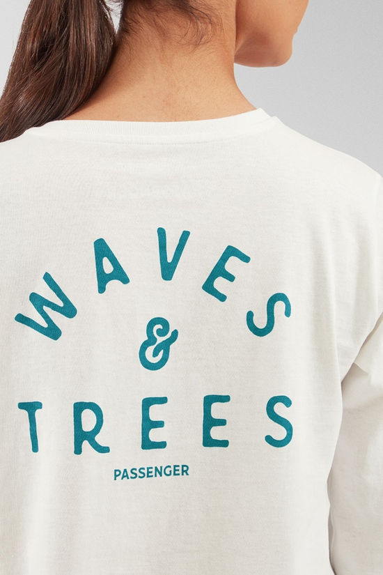 Passenger Womens Penida Recycled Cotton Long Sleeve T-Shirt White
