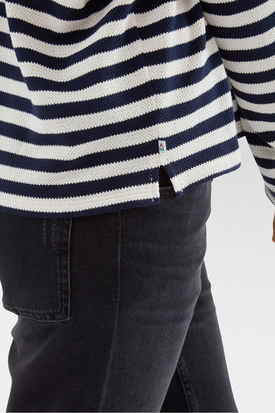 Passenger Womens Panorama Striped Long Sleeve T-Shirt Deep Navy