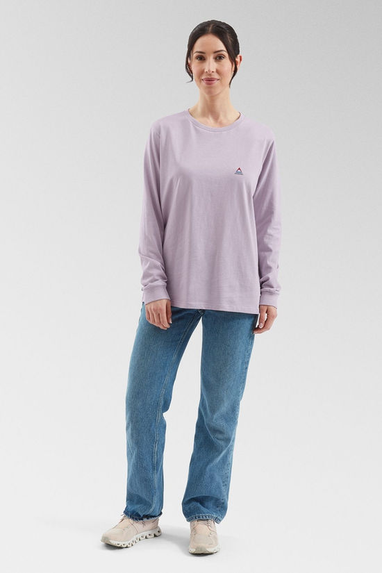 Passenger Womens Classic Recycled Cotton Long Sleeve T-Shirt Lilac Mist