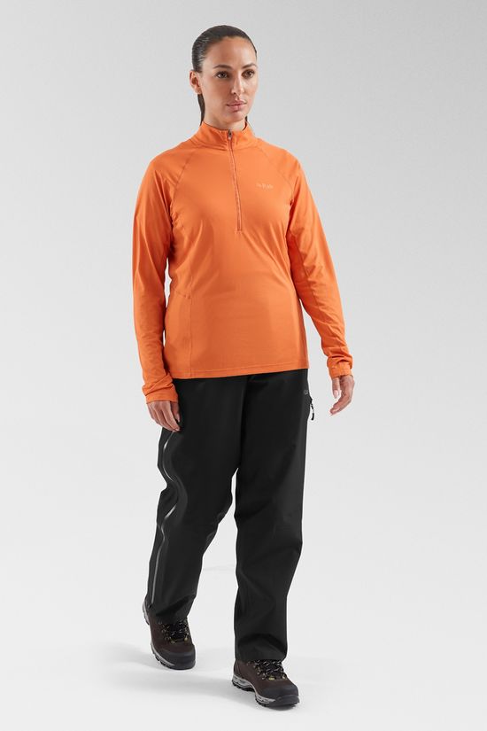 Rab Womens Sonic Long Sleeve Zip Top Dark Melba