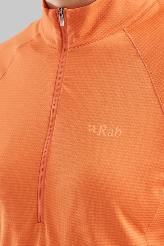 Rab Womens Sonic Long Sleeve Zip Top Dark Melba