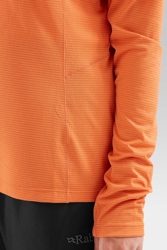 Rab Womens Sonic Long Sleeve Zip Top Dark Melba