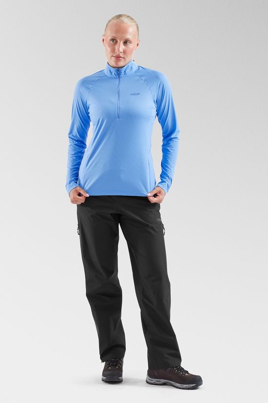 Rab Womens Sonic Long Sleeve Zip Top Bluebird