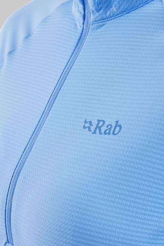 Rab Womens Sonic Long Sleeve Zip Top Bluebird