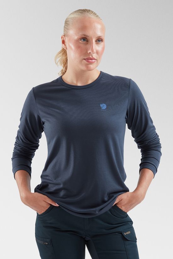 Fjallraven Womens High Coast Long Sleeve T-Shirt Navy