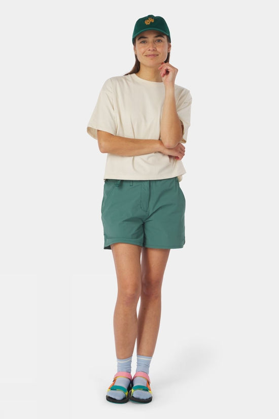Ayacucho Womens Cropped Mini Embroidery T-Shirt Ecru