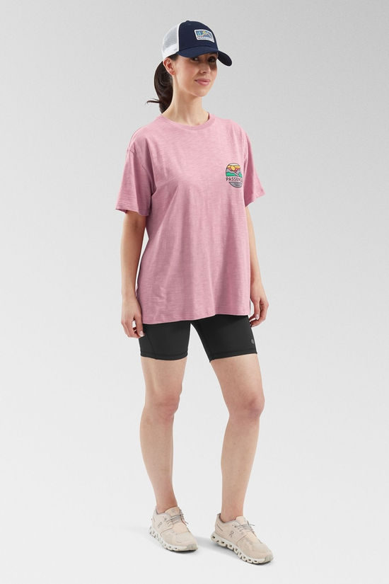Passenger Womens Laidback Recycled Cotton T-Shirt Pink Haze