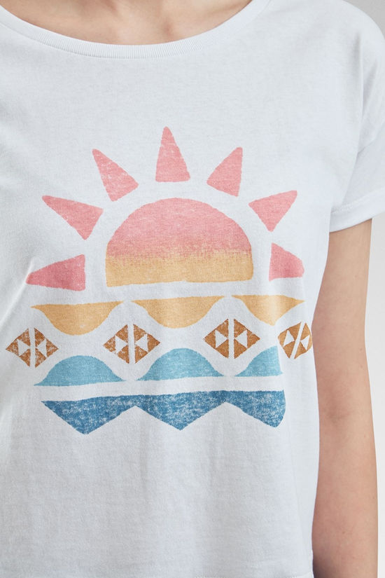 Passenger Womens Sunray Recycled Cotton T-Shirt White