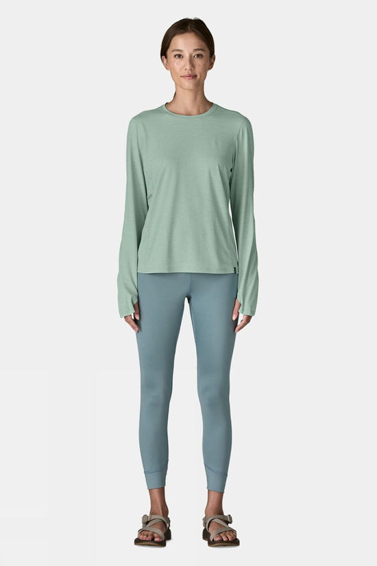 Patagonia Womens Capilene Cool Longue Sleeve Sun T-Shirt Thermal Blue - Thin Ice X-Dye