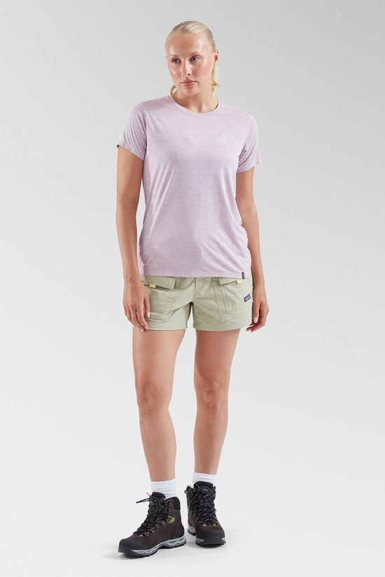Patagonia Womens Cap Cool Daily T-Shirt - Cloud Crag  Quiet Violet