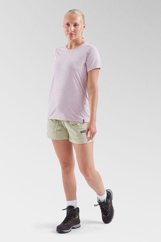 Patagonia Womens Cap Cool Daily T-Shirt - Cloud Crag  Quiet Violet