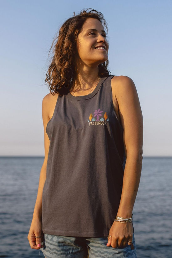 Passenger Womens Cactus Recycled Cotton Vest Faded Black