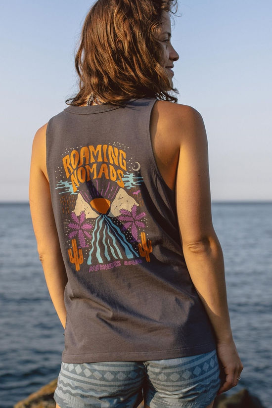 Passenger Womens Cactus Recycled Cotton Vest Faded Black