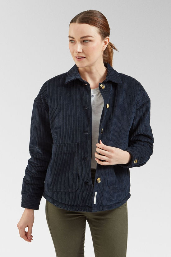 Passenger Womens Flint Cord Overshirt Deep Navy