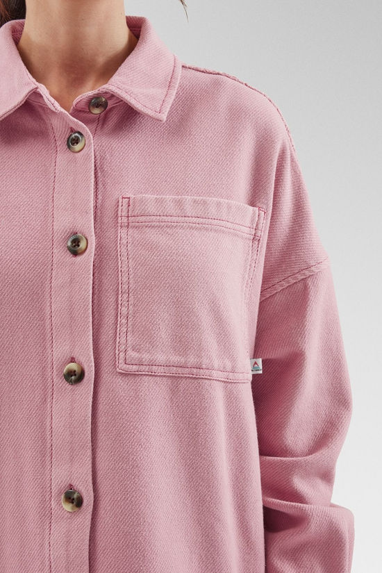 Passenger Womens Maya Twill Overshirt Pink Haze