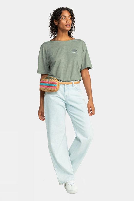 Roxy Womens Beach Band T-Shirt  Agave Green