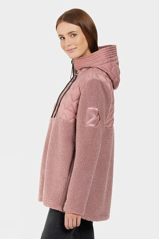 Didriksons Womens Bibi Full Zip Fleece Jacket Faded Wine