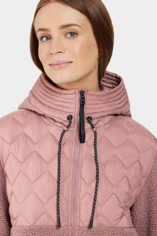 Didriksons Womens Bibi Full Zip Fleece Jacket Faded Wine